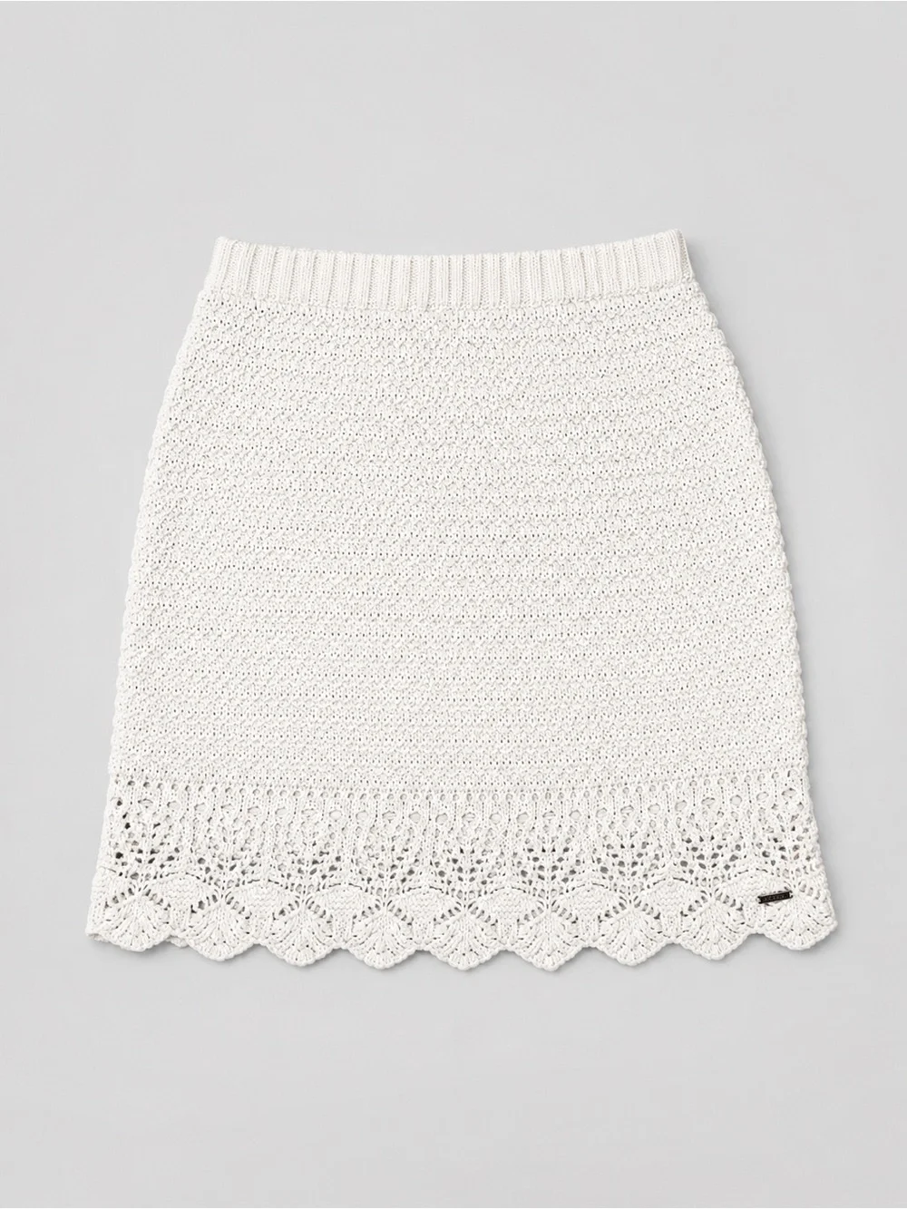 Hollister Women's White Crochet Knit Mini Skirt Size
Medium Double Layer Lined - Picture 2 of 7